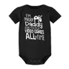 Rompers I'm Proof Daddy Does't Play Video Games Newborn Bodysuit Funny Baby Girls Boys Short Sleeve Infant Jumpsuit Baby Unisex Clothes H240508