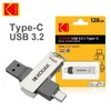 USBフラッシュドライブコダックK273 USBフラッシュドライブメタルUSB 3.2ペンドライブ128GBタイプC OTG 64GBランドヤード用キー用スマートフォン用CLE USB