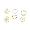 Band Ringen 6 stks/set Gouden Ring Set Combineer Gezamenlijke Band Tenen Ringen Voor Vrouwen Mode-sieraden 113 U2 Drop Levering Sieraden Ring Dhmrw