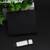 USB Flash Drives JASTER White Leather USB flash drive USB 2.0 4GB 8GB 16GB 32GB 64GB 128GB Memory flash stick with black box packing Custom