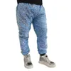 Male Sequins Pants For Singer Dancer Performance Costume Loose Casual Trousers Glitter Harem Pants Hip Hop Dance Stage Wear White Green Blue