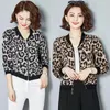 Blusas femininas chiffon camisa leopardo impressão proteção solar ar condicionado jaqueta cardigan 2024 verão beisebol manga comprida solta