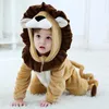 Animal leão infantil roupas de bebê meninos meninas macacão halloween engraçado onesie nascido bebê cosplay traje kigurumis macacão pijamas 240116