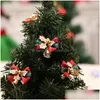 Świąteczny łuk z dzwonami Xmas Tree wiszący mini bownot ornament rok imprezy Dekoracja domu 10 DHX6K DHX6K