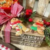 Nieuwe Banners Streamers Confetti 12st Gingerbread Man Ornamenten voor Kerstboom Plastic Gingerbread Beeldjes Ornament voor Kerstboom Hangende Decoraties