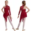 Bühnenkleidung Kinder Mädchen Blumenspitze Ballett Lyrisches Tanzkleid Gymnastik Trikot Latein Jazz Cha-Cha Eiskunstlauf Kostüm Tanzbekleidung