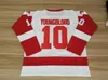 10 Dean Youngblood Hamilton Mustangs Maillots de hockey 9 SUTTON Moive Blanc Rouge Tous les uniformes pour hommes cousus Expédition rapide