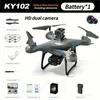 새로운 KY102 Quadcopter UAV 드론 : 듀얼 HD 카메라, 360 ° 장애물 회피, 광학 흐름 위치, 1 키 시작, 중력 감지. 가장 저렴한 품목