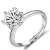 Anéis de banda 3ct anel de diamante solitário mulher prata 925 ouro amarelo moissanite anel de noivado casamento 2ct moissanite anel com certificado j230522