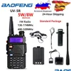 Radio Baofeng UV5R 5W Walkie Talkie UV 5R 8W HAM FM VHF UHF with Earphone 1800MAHバッテリードロップ配信電子機器通信otsBT