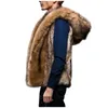 Mannen Faux Bontjas Herfst Winter Warme Dikke Jas Mouwloos Uitloper Vest Vest Capuchon Overjas Mannelijke Jas Drop 240116