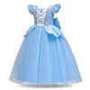 Fancy Cosplay Costume Kids kläder 4-10 år Birthday Princess Costume Halloween Carnival Party Costume For Girls Kids 240116