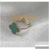 Designer Jewelry Clover Ring Classic Diamond Butterfly Wedding Rings Of Woman Man Love Gold Siery Chrome Heart Drop Delivery Dh67U