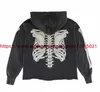 Heren Hoodies Sweatshirts Gewassen SAINT MICHAEL Hoodie Mannen Vrouwen Skelet Rib Kraken Afdrukken Pulloverephemeralew