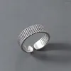 Cluster Rings Vintage Ring Men's Jewelry Fashion Simple Lines pekfinger Male Trendy Silver 925 Hand Ornament