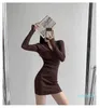 2024 Designer-Kleid Europa US-Strickoverall Kurzer heißer Stil Bleistiftrock Persönlichkeit