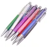 20 pçs caneta de cristal caneta esferográfica de metal presente caneta capacitor estudante papelaria escritório escrita promoção caneta 240116