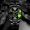 Top Watch Brand Car Wheel Custom Design Sport Rim Watches rostfritt stål Vattentät hela 2021 Men handledsursur261a