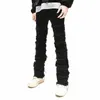 Grunge vêtements Y2K Streetwear noir Slim empilé jean pantalon pour hommes Hip Hop femmes pantalons longs Vetements Homme 240115