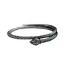 Высококачественное серебро 925 пробы в стиле ретро, эмалированный браслет со змеей в стиле хип-хоп, модный индивидуальный изношенный браслет, ретро, винтажный, змеиный дизайн, кольца для пар, ювелирные изделия в стиле рок-панк