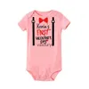 Rompers Personlize Baby Valentine Bodysuits Baby First Valentine's Day Outfits Clothes Custom Name Boys Jumpsuit Holiday Newborn Rompers H240508