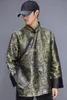 Tibet Trend Herren Sommer Casual Sammlermantel Chinesischen Stil Locker sitzende Tang-Anzug Langarm Stehkragen Jugendjacke