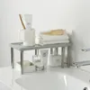 Armazenamento de cozinha 1pc prateleira retrátil multifuncional armário doméstico em camadas prato tempero garrafa acabamento rack inoxidável