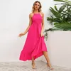 Novidade vestido feminino plus size sexy slim fit com decote em v estilo verão moda alça saia de praia