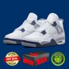 With Box Jumpman 4 4s basketball shoes for mens womens Bred Reimagined Military Black Cats Canvas Red Thunder University Blue kaws trainers sneakers