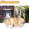 Gartendekorationen Französische Bulldogge Skulptur Ornament Hund Statue Figur Outdoor Garten Dekor Geschenk YQ240116