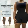 9 Bones Fajas Colombianas Damen-Shapewear-Body mit Haken-Ösen-Verschluss, Bauchkontrolle, verstellbarer Schritt, offene Brust, Gaine Amincissante 240116