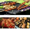 Reusable BBQ Grill 304 Stainless Steel Mesh Mats BBQ Grills Grate Grid Rack Cooking Baking Replacement Barbecue Net Accessory 240116