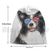 Bérets patriotiques Border Collie, bonnet tricoté, imprimé 36, lunettes de soleil drapeau américain du 4 juillet