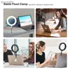 Selfie Lights Computer Ring Light Streaming med Desk Mount Stand-16cm Desktop LED Circle Light 1/4 Tråd Bollhuvud för telefon/webbkamera/Cameral240116