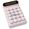 Kalkulatory retro kalkulator kropka Mechaniczna klawiatura przenośna 10-cyfrowa wyświetlacz LCD Wyświetlacz Finansowy Moda biurowa prosta kalkulatorvaiduryd