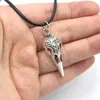 Pendentif Colliers 10pcs Cool Antique Crow Skull Collier Magpie Charms Cadeau Unique Oiseau Creux En Gros