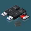 USB 2.0 3.0 Micro SD Card Reader 2-in-1Card Reader to USB Adapter SDXC SDHC MMC RS-MMC لبطاقة ذاكرة الكاميرا للكاميرا Wansurs قارئ بطاقة الكمبيوتر المحمول