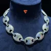 2024 Prix à bas prix personnalisé bijoux brillant luxe 7 couleurs Collier 925 Sterling Silver Iced Out Moisanite Tennis Chain