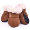 Vêtements d'hiver pour chiens, chaussures pour grands et petits chiens, antidérapantes, épaisses et pelucheuses, colorées et chaudes, accessoires pour chats