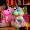 30Cm P Dolls Cute Glowing Small Elephant Children Accompany Doll Color Lamps Cloth Birthday Gift Drop Delivery Dh9X4