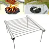 Proteable Mini Pocket BBQ GRILL PORTABLE ROINELESS STÅL BBQ GRILL FOLLING BBQ Grill Barbecue Accessories For Home Park Använd 2 240116