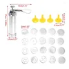 Baking Moulds DIY Biscuit Maker Cylinder Shaped Cookie Press Machine Stainless Steel Extruder Kit SetBaking Supplies