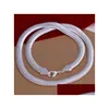 Armband halsband mode mens smycken set sterling sier pläterad 10 mm orm kedja halsband armband toppkvalitet fabrikspriset med b dhbce