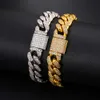 Iced Out Jewelry Fashion Men Women 12Mm Sier D Color VVS Moissanite Cuban Link Anklet Bracelet