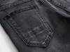 Pantaloncini da uomo 2024 Jeans estivi da uomo in denim elasticizzato slim fit Jeans corti da uomo firmati in cotone casual invecchiato nero