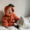 Baby Girl Clothes Jumpsuit Plush Baby Romper Winter Carrot Shape Onesie Cosplay Anime Born Bodysuit Babies born Infant 240116