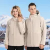 Nouveau Couple extérieur alpinisme costume Aoli peluche intérieur épaissi chaud deux pièces ensemble