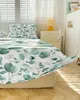 Gonna letto Pianta di eucalipto Foglie verdi Copriletto aderente elastico astratto con federe Coprimaterasso Set di biancheria da letto