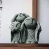 Figurines décoratives Petit moine Statues de détente Sculpture Bouddha Petite couleur Sable Céramique Home Club Décoration géomantique Figurine violette