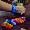 Party Favors Sile Son Contrôlé LED Bracelet Activé Glow Flash Bracelet Bracelet Cadeau De Mariage Halloween Noël 0418 D Dh0OL